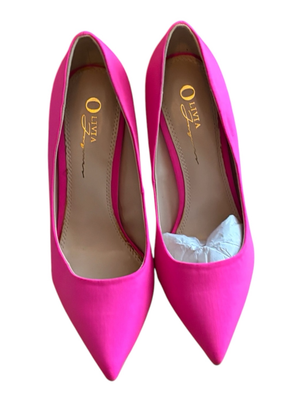 Olivya Women's Hot Pink Pointed-Toe Heels